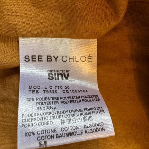 SEE BY CHLOÉ Gold Metallic Top - Picture 4 of 6